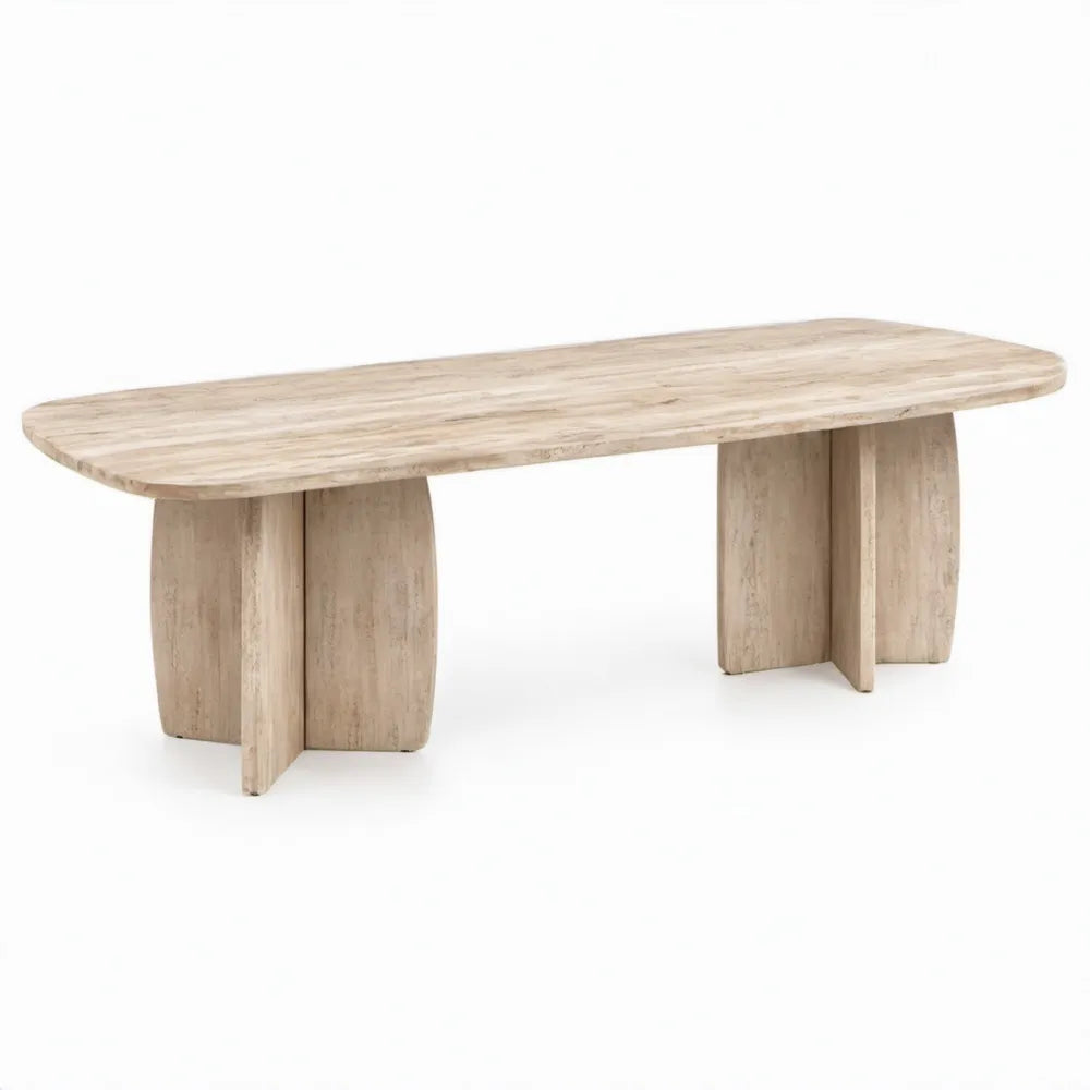 Tuintafel van massief teakhout 180 x 90 x 76 cm lichtbruin
