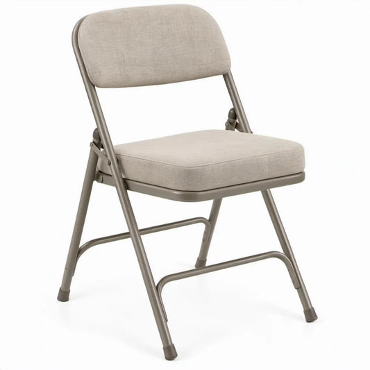 Inklapbare stoel met gevoerde zitting in taupe, 46 x 52 x 78 cm